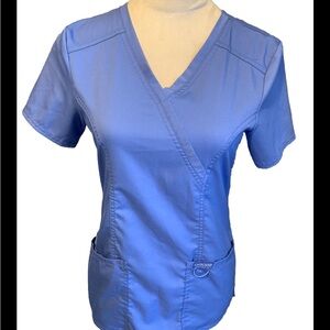 Cherokee Revolution Scrub Top Light Blue Size XXS